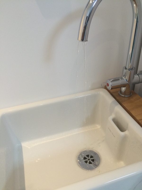 My favourite sink - the mini Belfast hand wash sink in the cake decorating area
